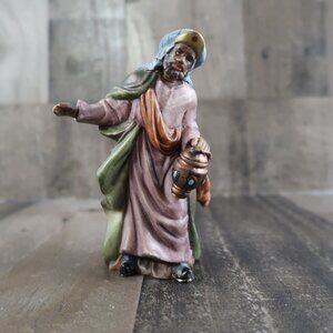 Nativity Christmas Wise Man Porcelain 5" Figurine Magi Balthasar Vintage